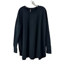 FP Movement Free People Oversized Boxy Sweatshirt Black Size Medium